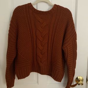Rust Orange Knit Sweater